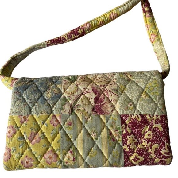isabella's journey Crossbody Wallet Quilted Spring Floral Preowned - Picture 5 of 11